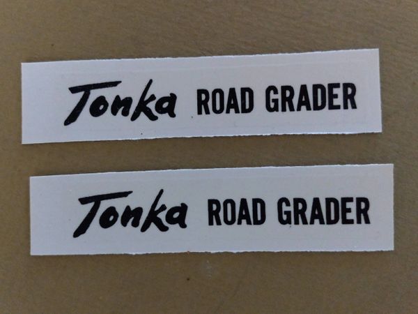 Road Grader Decals Tonka TK58 Page 66 And 67