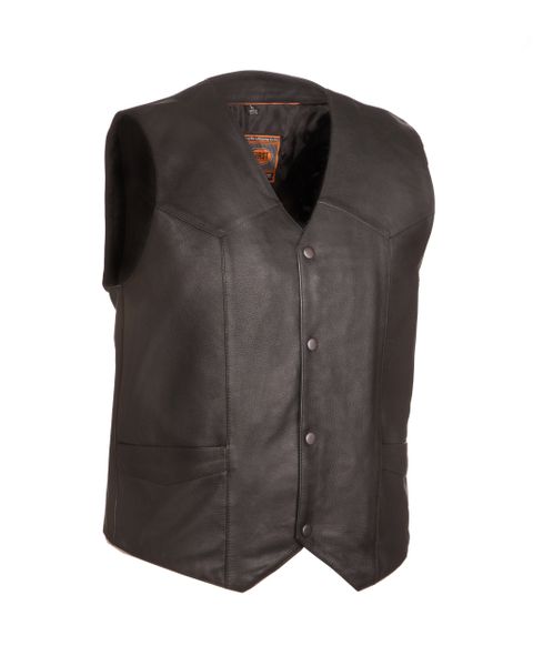 Mens Leather Vest- Black or Brown | FOREVER LEATHER