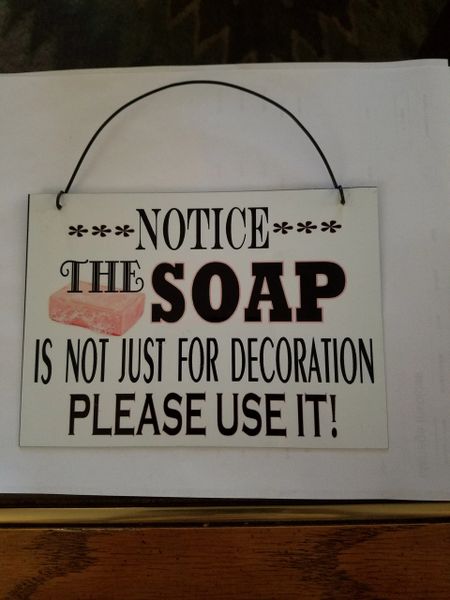 Metal Soap Sign
