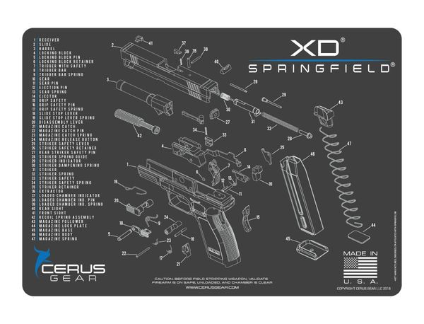 SPRINGFIELD XD SCHEMATIC PROMAT by CERUS GEAR