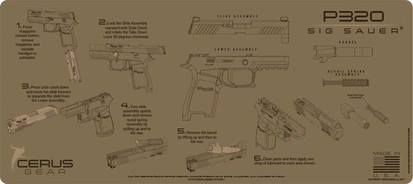 SIG SAUER® P320 INSTRUCTIONAL PROMAT by CERUS GEAR