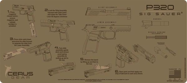 TekMat Armorer's Bench Gun Cleaning Mat (Model: SIG P226