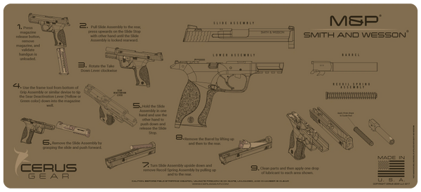 SMITH & WESSON® M&P® INSTRUCTIONAL PROMAT by CERUS GEAR