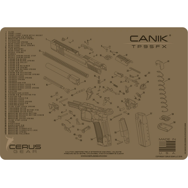 CANIK® TP9SFX SCHEMATIC PROMAT by Cerus Gear