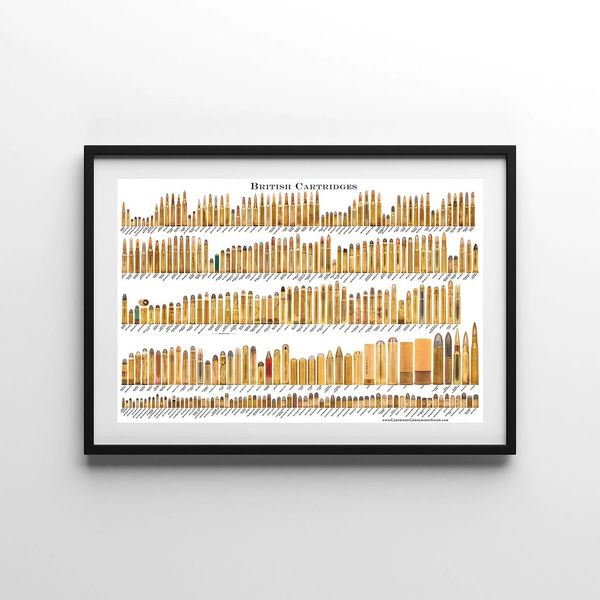 BRITISH CARTRIDGES Ammunition Poster - 24" x 36"