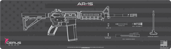 AR-15 SHADOW BOARD - Full Super Size to Scale Magnum Mat by Cerus Gear - Made in USA