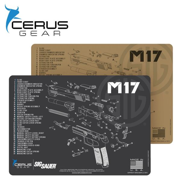 SIG SAUER ® M17 SCHEMATIC HANDGUN MAT by Cerus Gear ProMat