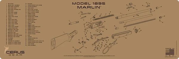 MARLIN ® MODEL 1895 SCHEMATIC RIFLE MAT by Cerus Gear ProMat