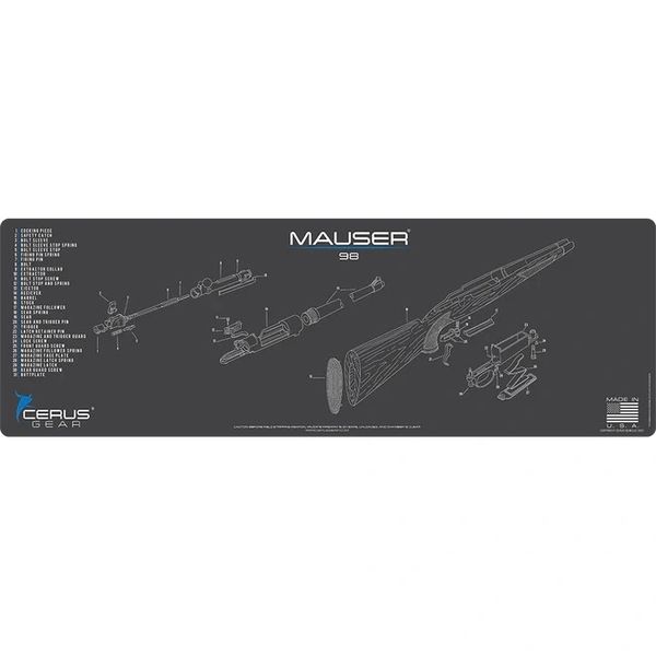 MAUSER 98 SCHEMATIC RIFLE MAT by Cerus Gear ProMat