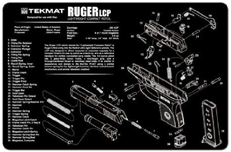 RUGER LCP 9mm PISTOL TEKMAT