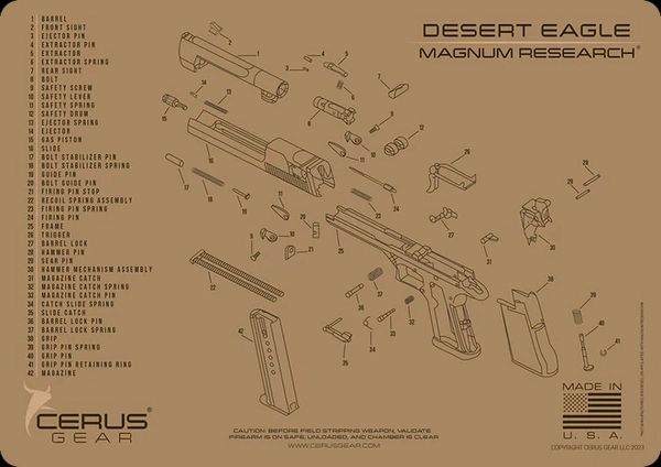 PROMAT HANDGUN: DESERT EAGLE MAGNUM RESEARCH COYOTE or CHARCOAL GREY