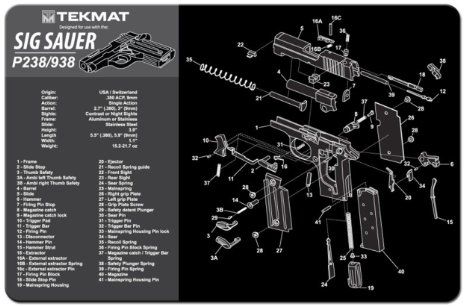 SIG SAUER P238 938 9mm PISTOL TEKMAT