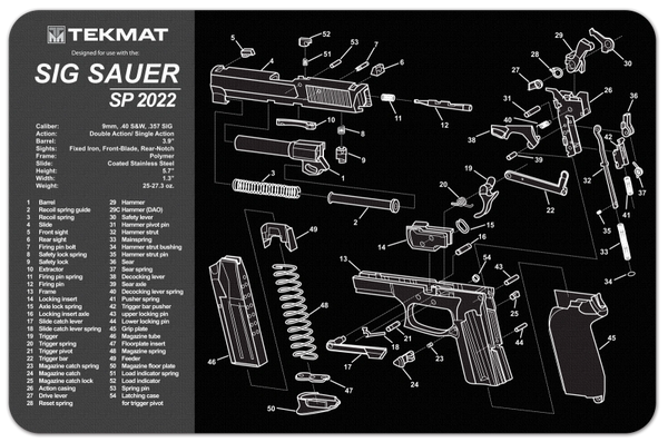 SIG SAUER SP2022 9mm PISTOL TEKMAT