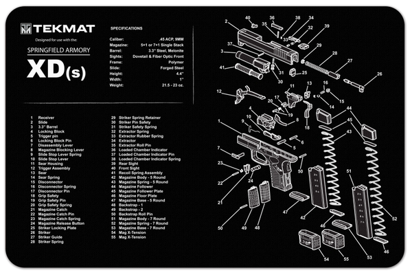 SPRINGFIELD ARMORY XDS 9mm PISTOL TEKMAT