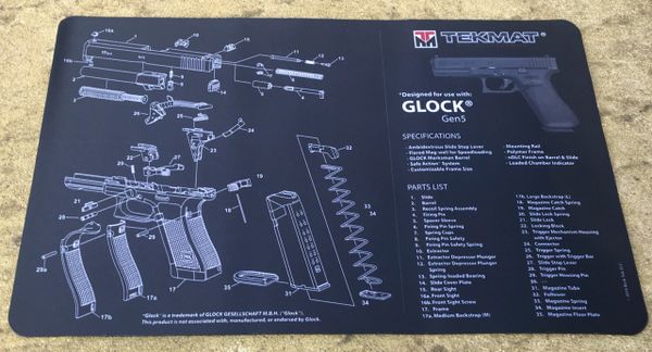  TekMat Glock Gun Cleaning Mat, Black : Sports & Outdoors