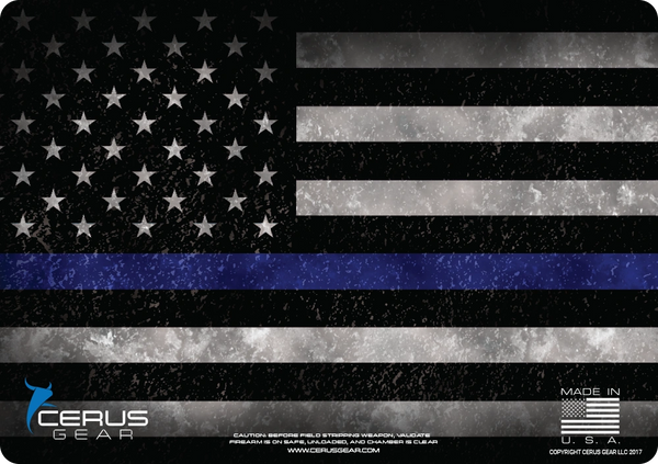 POLICE SUPPORT THIN BLUE LINE HANDGUN PROMAT by CERUS GEAR