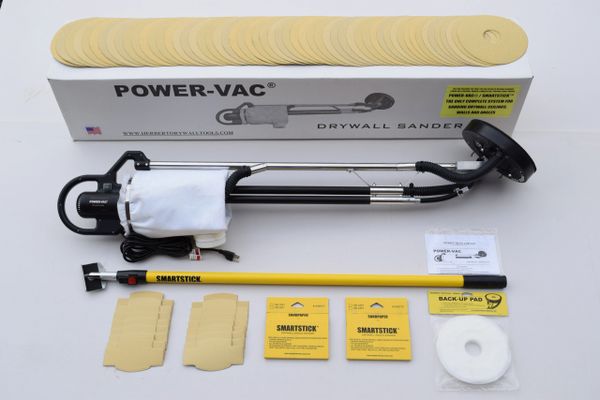 DUST-FREE POWER SANDER for DRYWALL w/VACUUM BUILT-IN. Includes SMARTSTICK ANGLE SANDER and SUPPLIES!