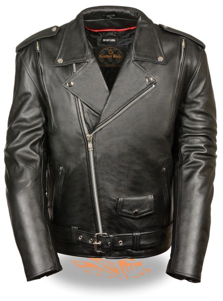 Men's Vented Biker jacket w/ Side Lace - LKM1775 | Leather Xtreme