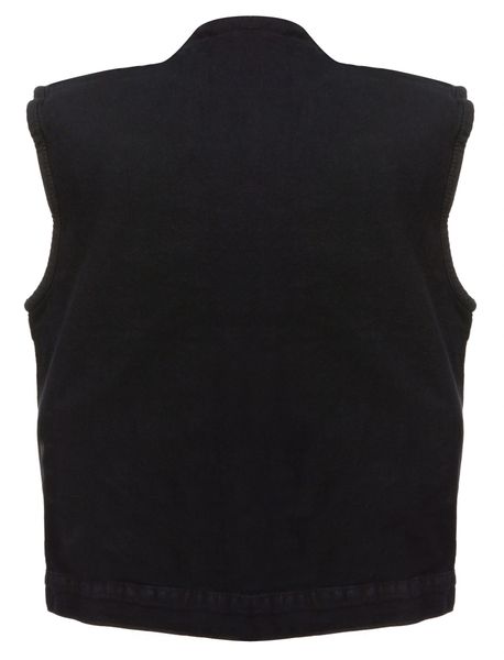 Men's Concealed Snap Denim Club Style Vest w/ Hidden Zipper - MDM3000 ...