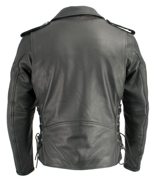 Men's Classic Side Lace Concealed Carry Motorcycle Jacket LKM1711