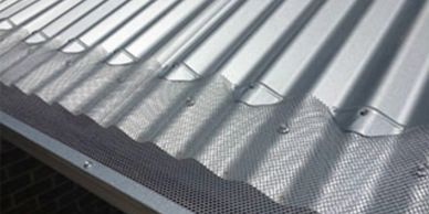 corrugated iron gutter guard installation