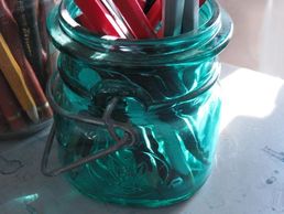 Canning Jar With Pencils |Custom Work and Services | Textile Custom Work | Illustration Custom Work 