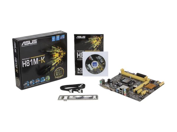 ASUS H81M-K LGA 1150 Intel H81 SATA 6Gb/s USB uATX Intel