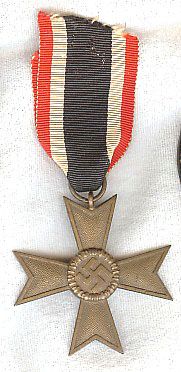 WW II NAZI GERMAN WAR MERIT CROSS 2nd CLASS WITHOUT SWORDS