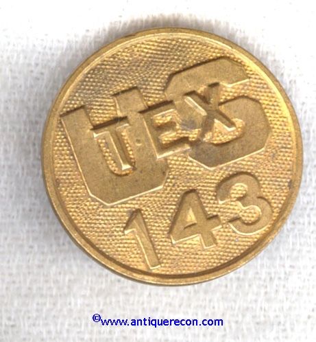 US 143rd TEXAS NATIONAL GUARD ENLISTED COLLAR DISK - 1930's