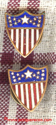 US ARMY ADJUTANT GENERAL OFFICER COLLAR BRASS 1920's