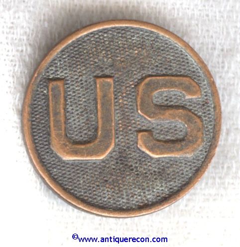 WW I US ARMY ENLISTED US COLLAR DISK