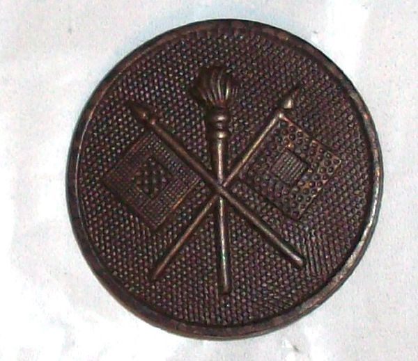 WW I US ARMY ENLISTED SIGNAL CORPS COLLAR DISK - PIN BACK
