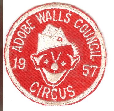 BOY SCOUT ADOBE WALLS COUNCIL CIRCUS 1957 PATCH