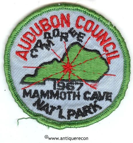 BSA AUDUBON COUNCIL CAMPOREE 1967 MAMMOTH CAVE PATCH