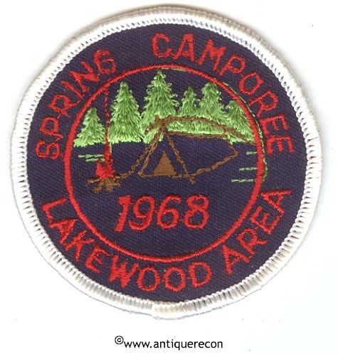 BSA SPRING CAMPOREE LAKEWOOD AREA 1968 PATCH