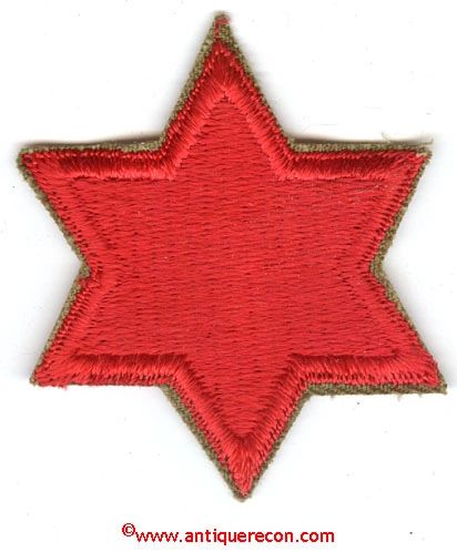 WW II US 6th INFANTRY DIVISION PATCH
