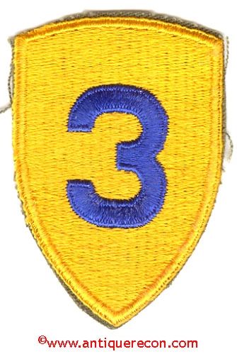 WW II US ARMY 3rd CAVALRY DIVISION PATCH