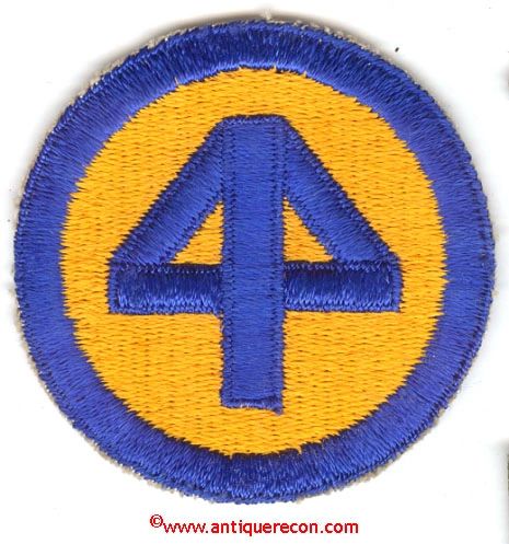 WW II US ARMY 44th INFANTRY DIVISION PATCH