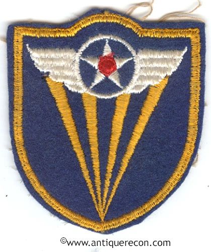 WW II US ARMY 4th AIR FORCE PATCH ON FELT