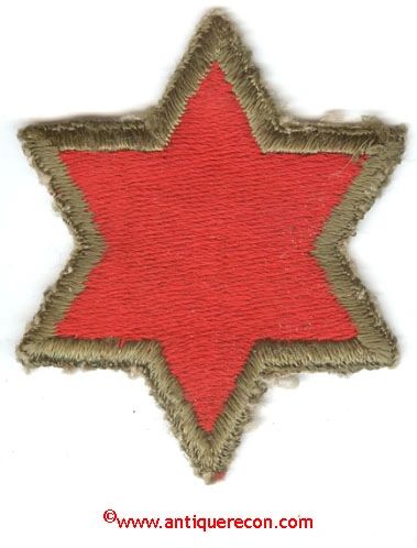 WW II US ARMY 6th INFANTRY DIVISION PATCH