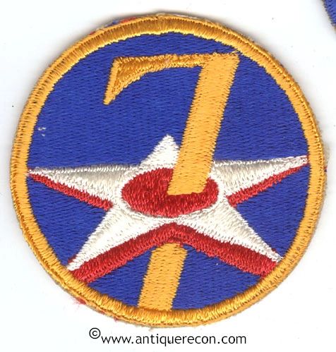 WW II US ARMY 7th AIR FORCE PATCH