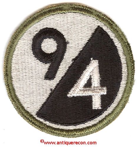 WW II US ARMY 94th INFANTRY DIVISION PATCH