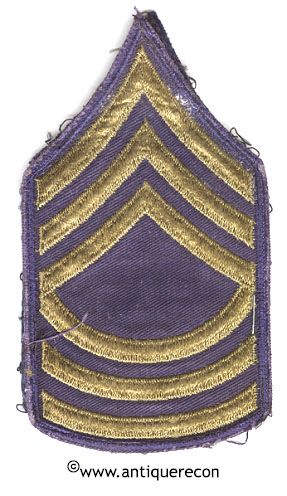 WW II US ARMY MASTER SARGENT RANK STRIPES - COMBAT