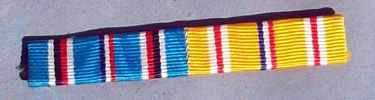 WW II US ARMY SEW ON RIBBON BAR - AMERICAN CAMPAIGN & ASIATIC-PACIFIC CAMPAIGN RIBBONS