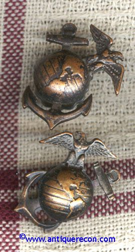WW II US MARINE CORPS ENLISTED COLLAR INSIGNIA