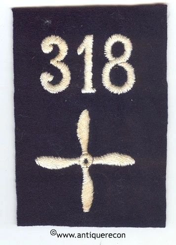 WW I US 318th AERO SQUADRON ENLISTED SLEEVE INSIGNIA