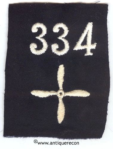 WW I US 334th AERO SQUADRON ENLISTED SLEEVE INSIGNIA
