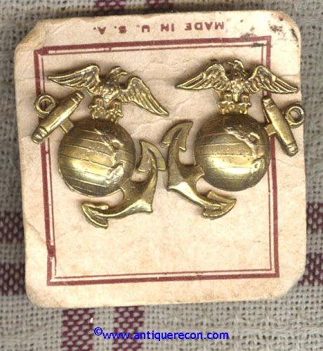 US MARINE CORPS ENLISTED COLLAR BRASS
