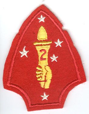 USMC 2nd MARINE DIVISION PATCH - FELT
