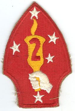 USMC 2nd MARINE DIVISION PATCH - VARIANT